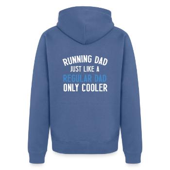 Running dada just like a regular dad only cooler - Veste à capuche bio Premium Unisexe - bleu pigeon - Dos - Nico (187cm)