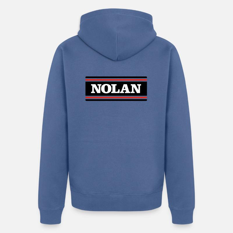 NOLAN - Veste à capuche bio Premium Unisexe - bleu pigeon