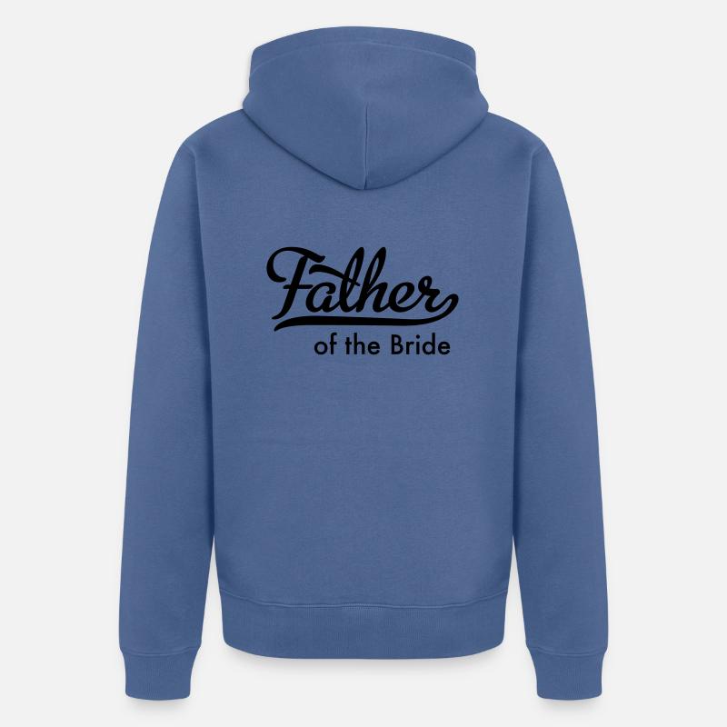 Père de la mariée - Veste à capuche bio Premium Unisexe - bleu pigeon