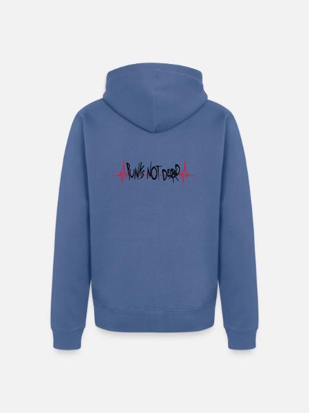 punks not dead quote - Unisex Premium Organic Zip Hoodie - stone blue