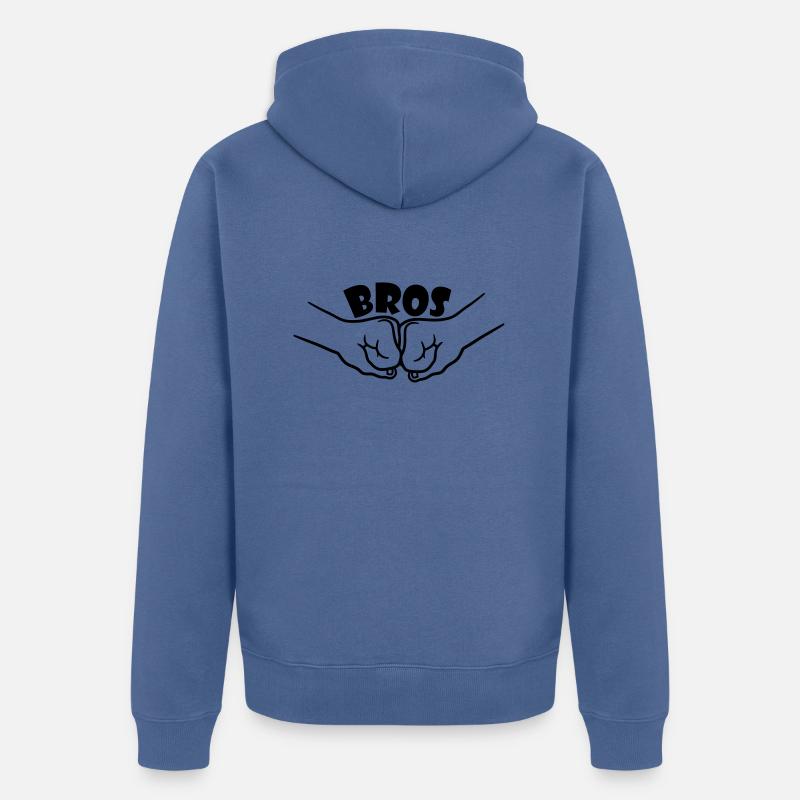2 Bros Équipe - Veste à capuche bio Premium Unisexe - bleu pigeon