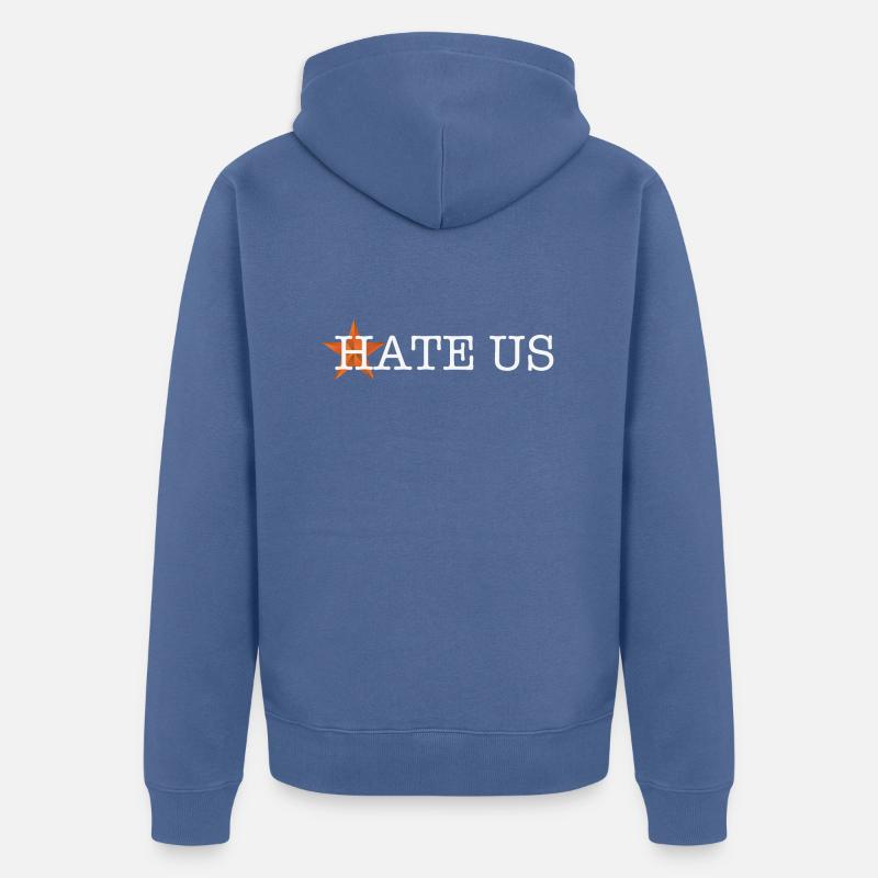 Hasst uns - Unisex Premium Bio Zip Hoodie - Taubenblau