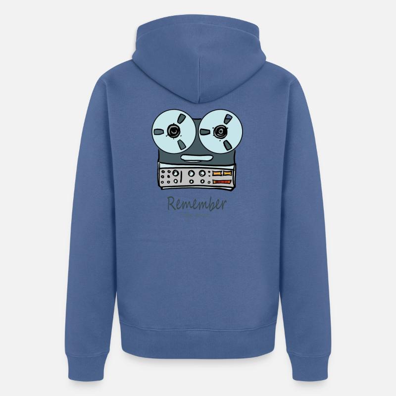 RememberTonband - Veste à capuche bio Premium Unisexe - bleu pigeon