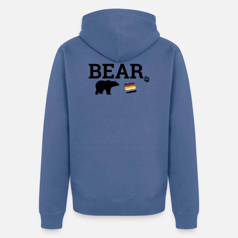 Ours gay - Veste à capuche bio Premium Unisexe - bleu pigeon