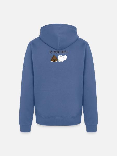 Beste Freunde für immer - Unisex Premium Bio Zip Hoodie - Taubenblau