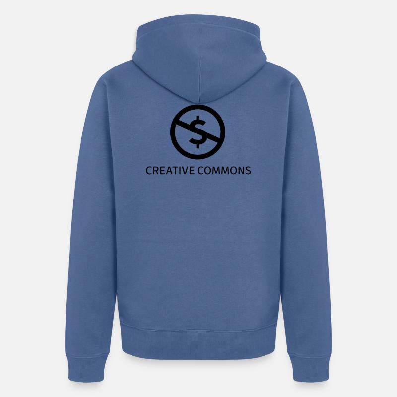 Open source - Veste à capuche bio Premium Unisexe - bleu pigeon