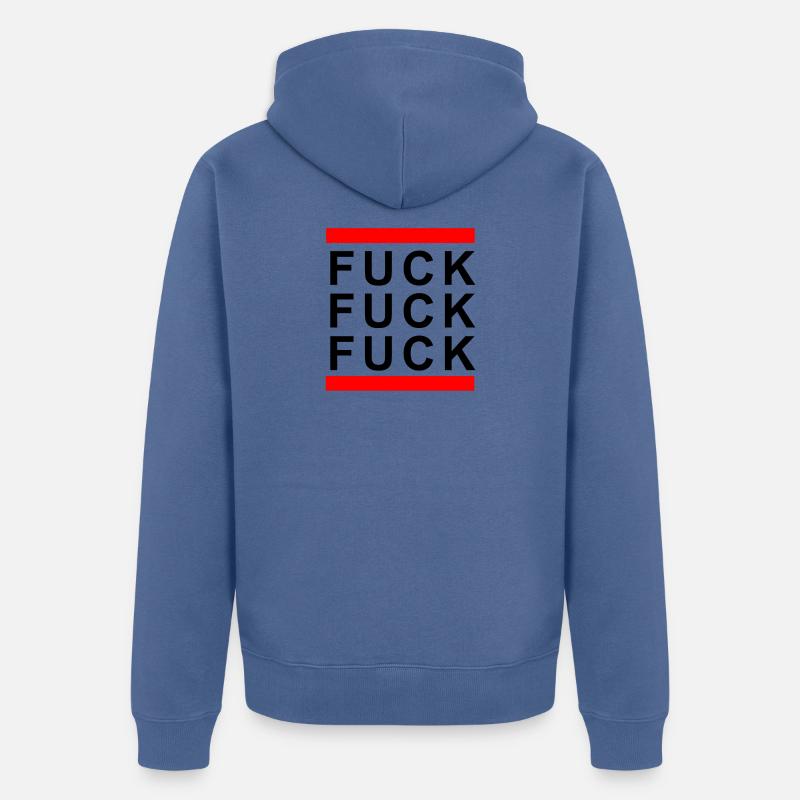BAISE BAISE BAISE - Veste à capuche bio Premium Unisexe - bleu pigeon