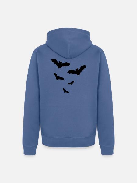 Bat bats - Unisex Premium Organic Zip Hoodie - stone blue