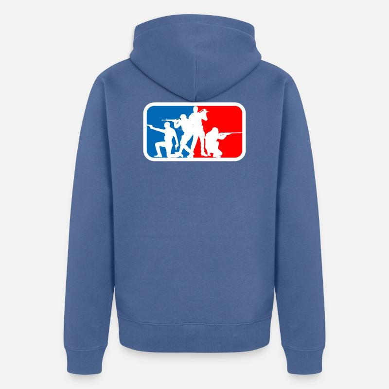 équipe - Veste à capuche bio Premium Unisexe - bleu pigeon