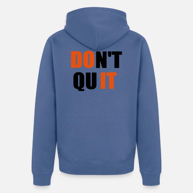 ne quittez pas le devis - Veste à capuche bio Premium Unisexe - bleu pigeon