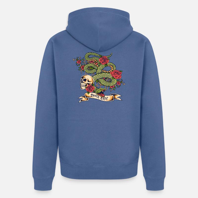 Premier péché - Veste à capuche bio Premium Unisexe - bleu pigeon