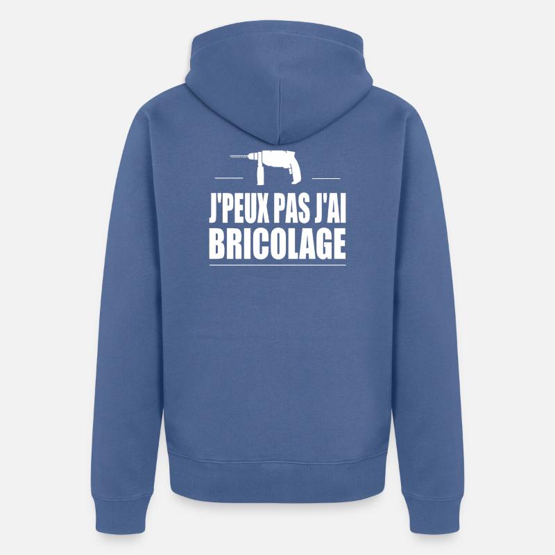 J'peux Pas j'ai bricolage - Veste à capuche bio Premium Unisexe - bleu pigeon