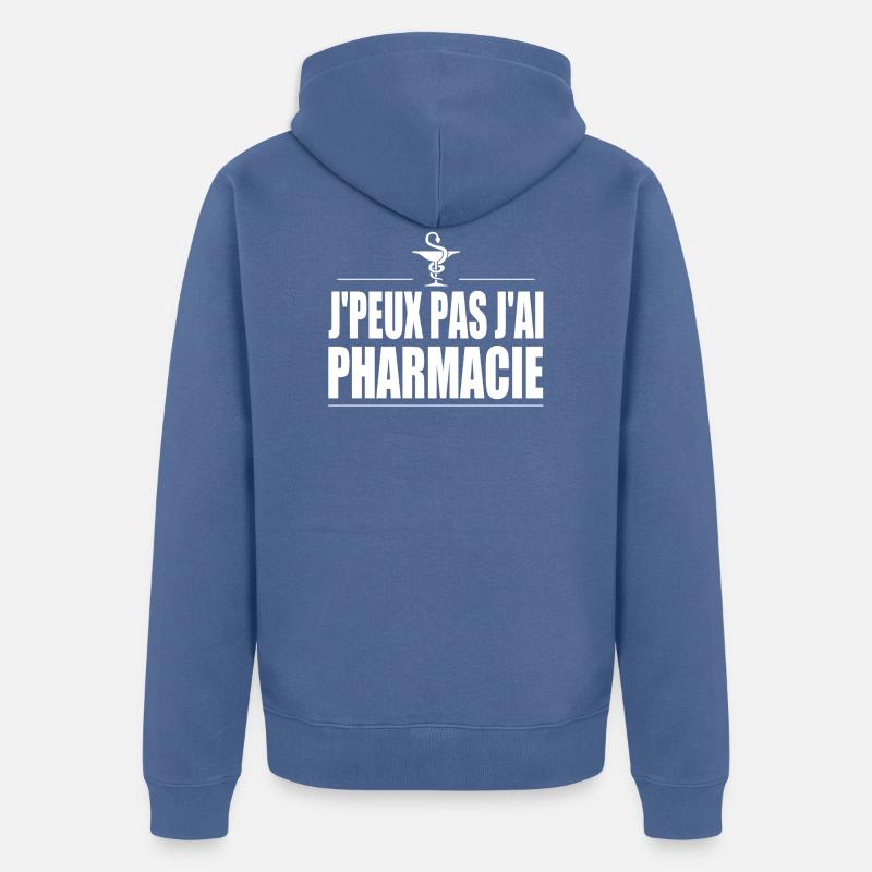 J'peux pas j'ai pharmacie - Veste à capuche bio Premium Unisexe - bleu pigeon