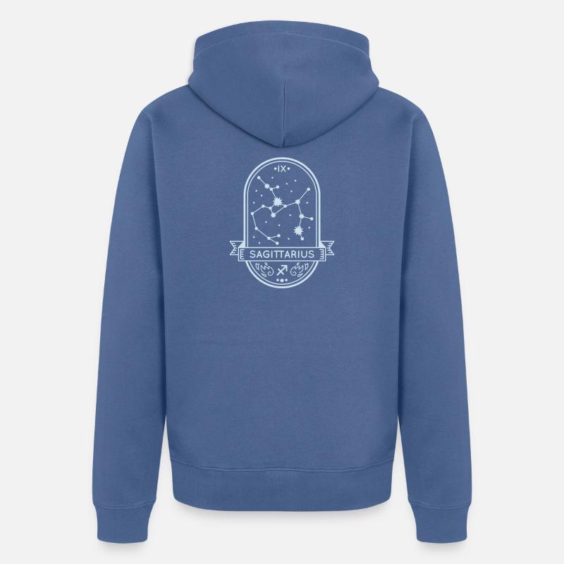 Constellation du Sagittaire - Veste à capuche bio Premium Unisexe - bleu pigeon