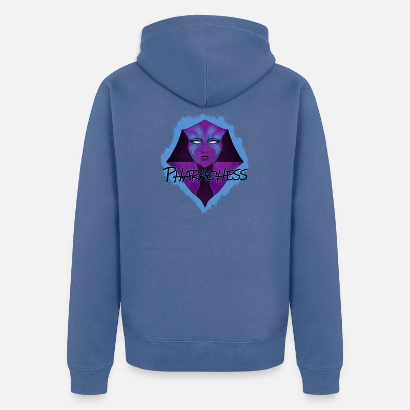 Pharaohess - Veste à capuche bio Premium Unisexe - bleu pigeon