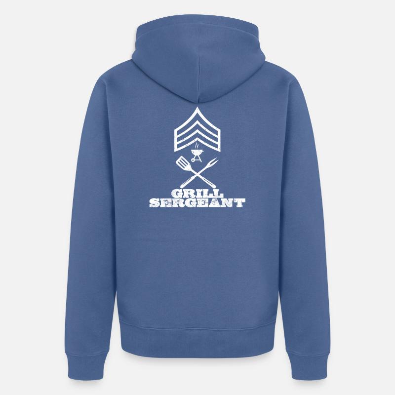 sergent grill - Veste à capuche bio Premium Unisexe - bleu pigeon