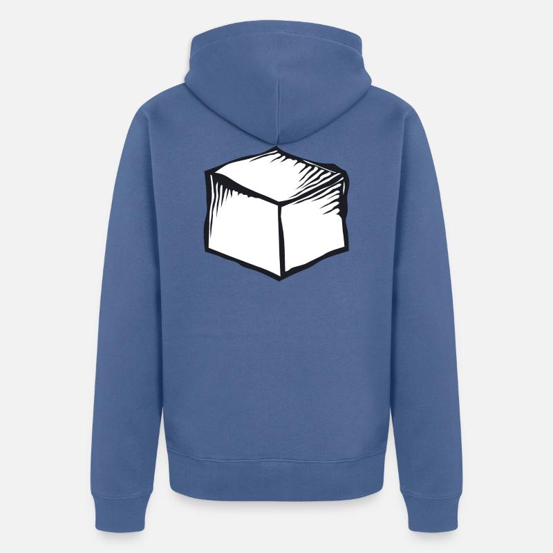 Karton Karton Kasse - Unisex Premium Bio Zip Hoodie - Taubenblau