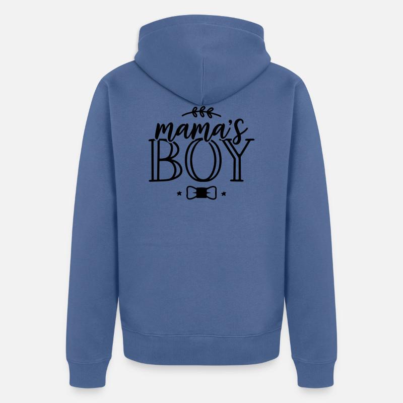 Fils à maman - Veste à capuche bio Premium Unisexe - bleu pigeon