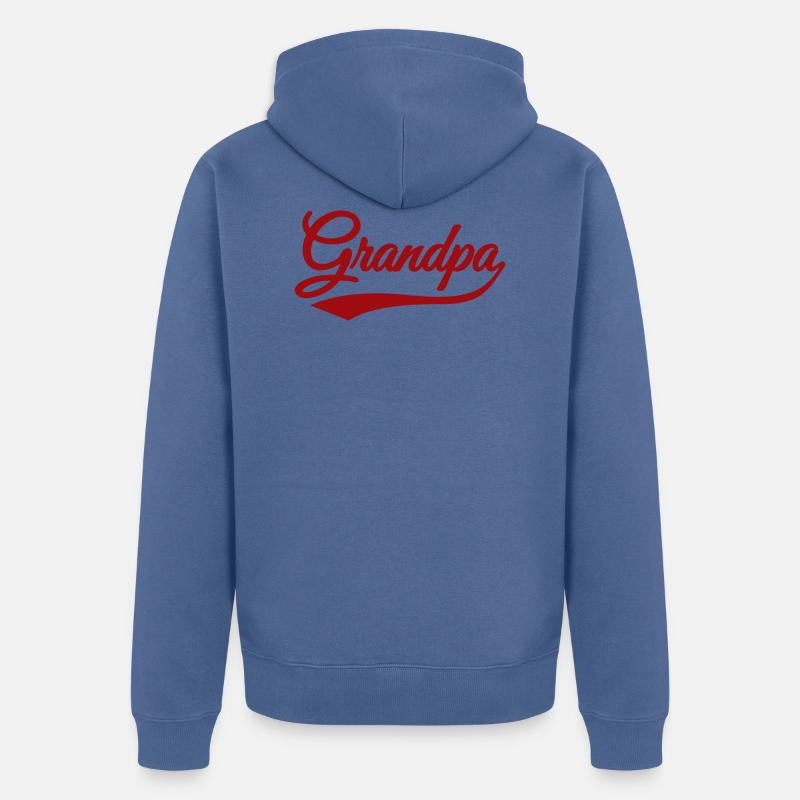 papi - Veste à capuche bio Premium Unisexe - bleu pigeon