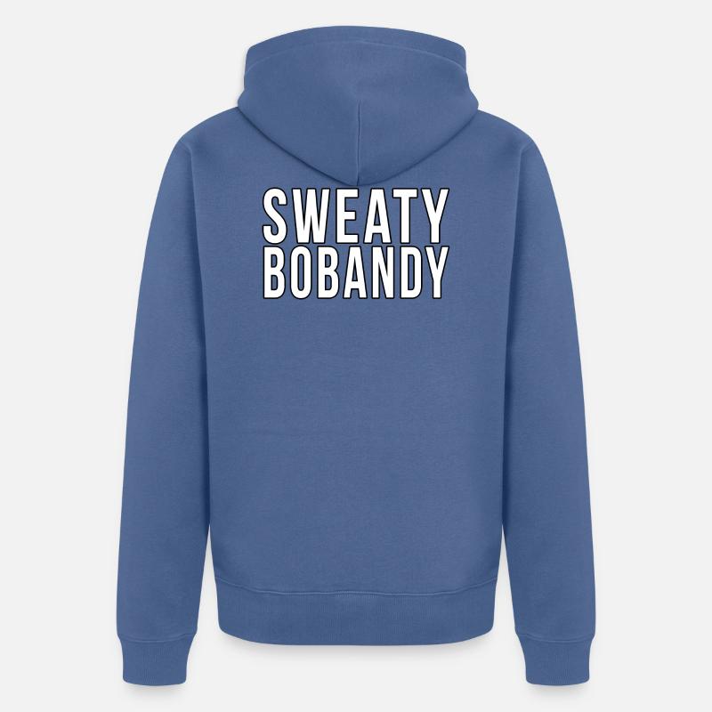 Sweaty Bobandy - Unisex Premium Bio Zip Hoodie - Taubenblau