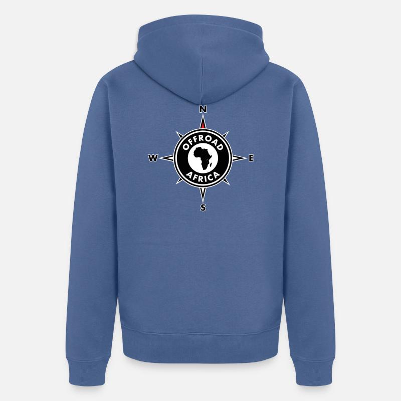Offroad Compass Afrika - Unisex Premium Bio Zip Hoodie - Taubenblau