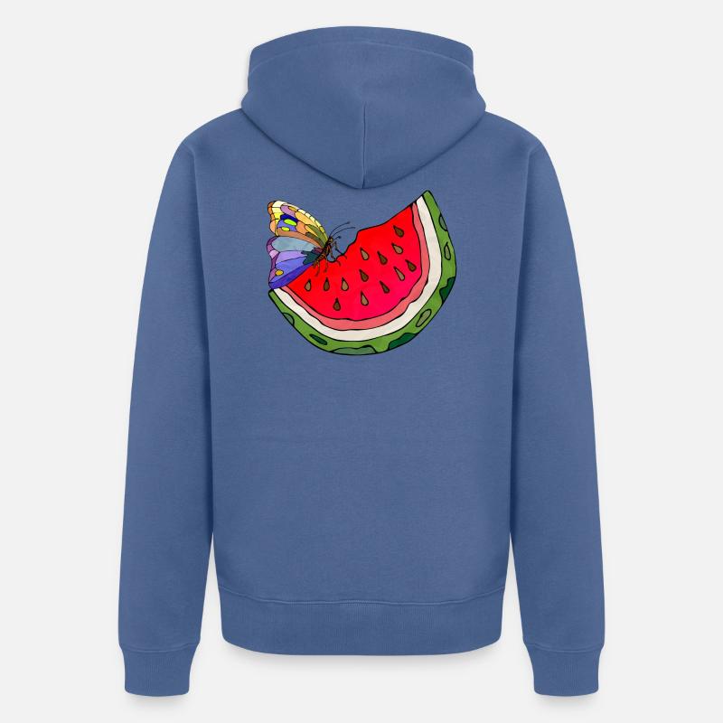 Pastèque - Veste à capuche bio Premium Unisexe - bleu pigeon