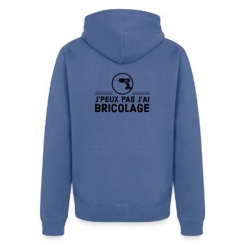 Bricolage - Veste à capuche bio Premium Unisexe - bleu pigeon - Dos - Nico (187cm)