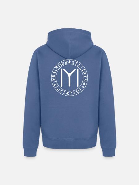Kayı boyu - Unisex Premium Bio Zip Hoodie - Taubenblau