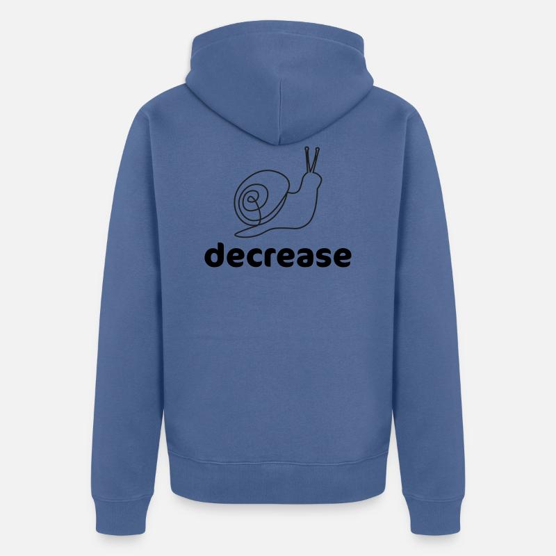 decrease - Veste à capuche bio Premium Unisexe - bleu pigeon