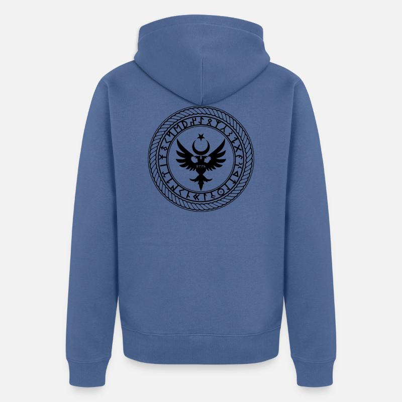 Selçuklu İmparatorluğu - Veste à capuche bio Premium Unisexe - bleu pigeon