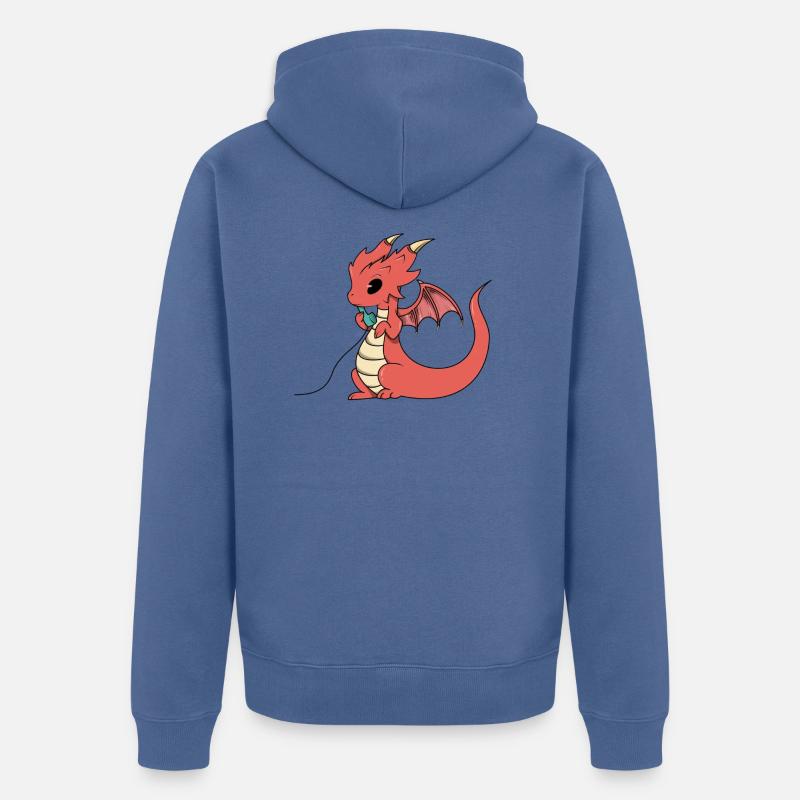 dragon - Veste à capuche bio Premium Unisexe - bleu pigeon