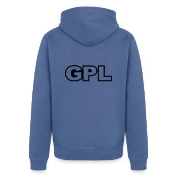 GPL - Veste à capuche bio Premium Unisexe - bleu pigeon - Dos - Nico (187cm)