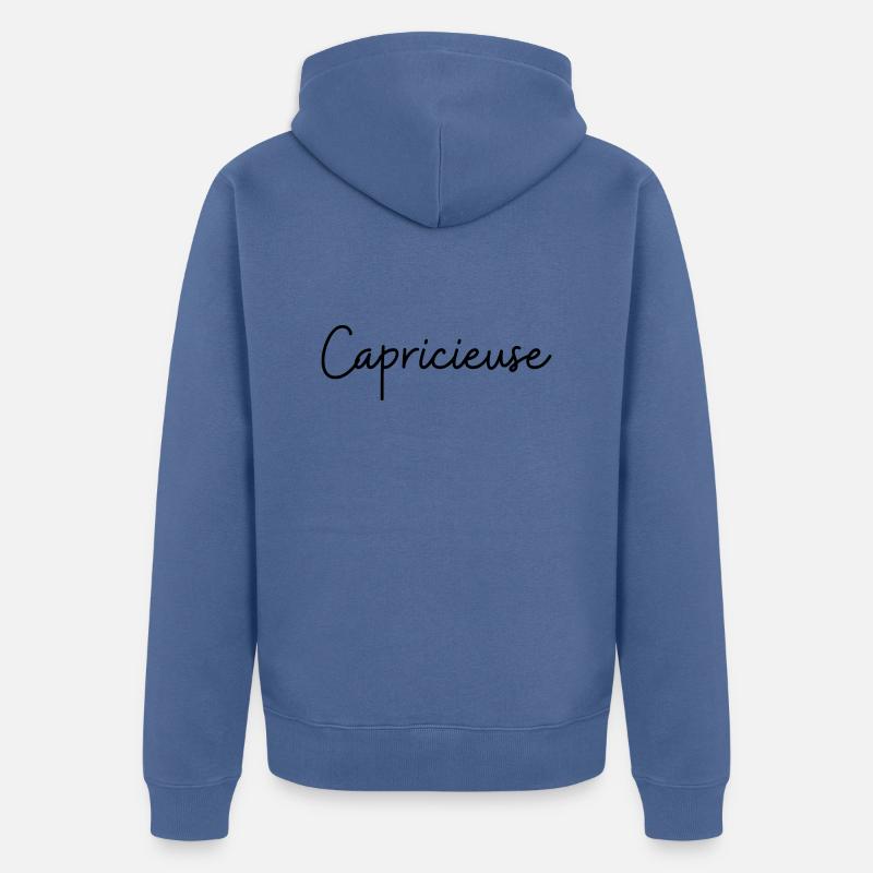 capricieuse idée cadeau - Veste à capuche bio Premium Unisexe - bleu pigeon