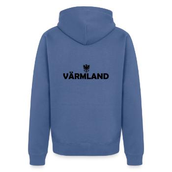 Värmland - Unisex Premium Bio Zip Hoodie - Taubenblau - Hinten - Nico (187cm)