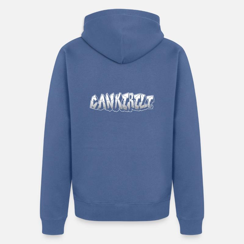 Çankirili - Veste à capuche bio Premium Unisexe - bleu pigeon