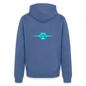 Pêche Hameçons Poisson - Veste à capuche bio Premium Unisexe - bleu pigeon - Dos - Nico (187cm)