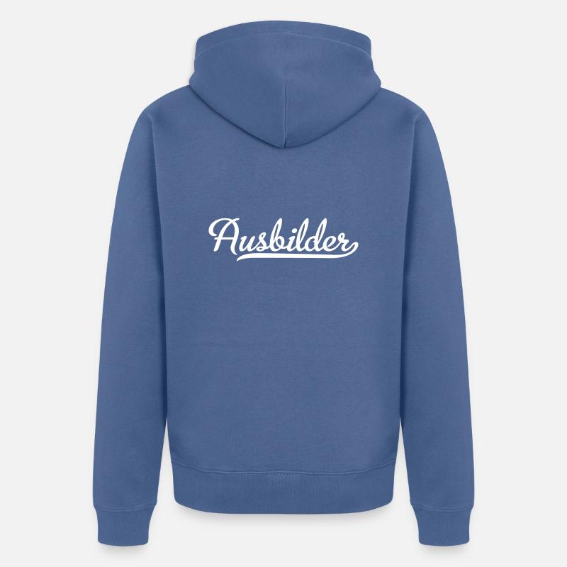 Ausbilder - Unisex Premium Bio Zip Hoodie - Taubenblau