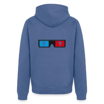 Champignon - Veste à capuche bio Premium Unisexe - bleu pigeon - Dos - Nico (187cm)