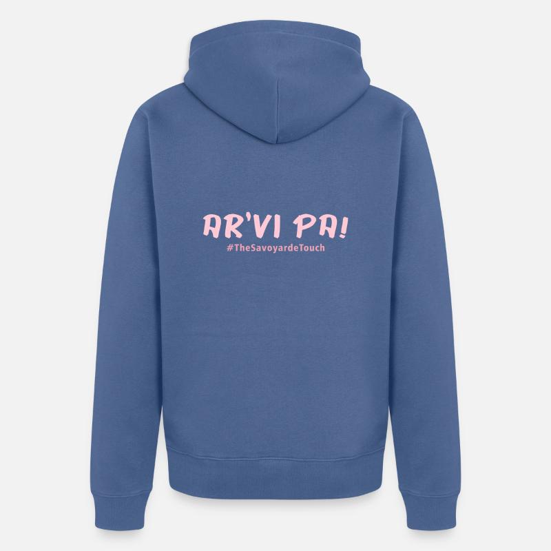 Ar vi pa !! - Veste à capuche bio Premium Unisexe - bleu pigeon