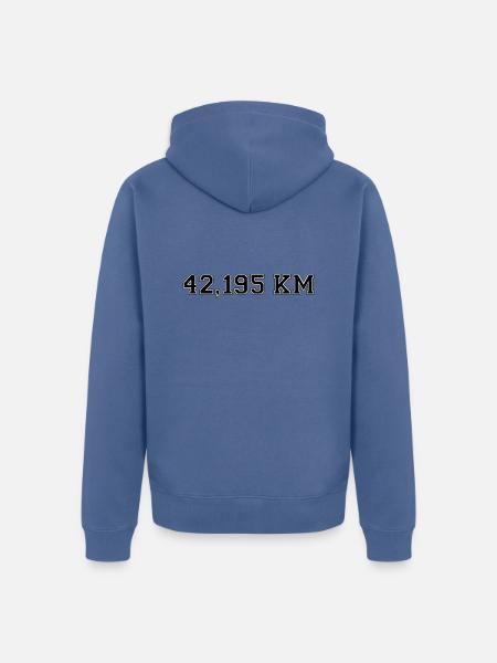 Marathon - Unisex Premium Organic Zip Hoodie - stone blue