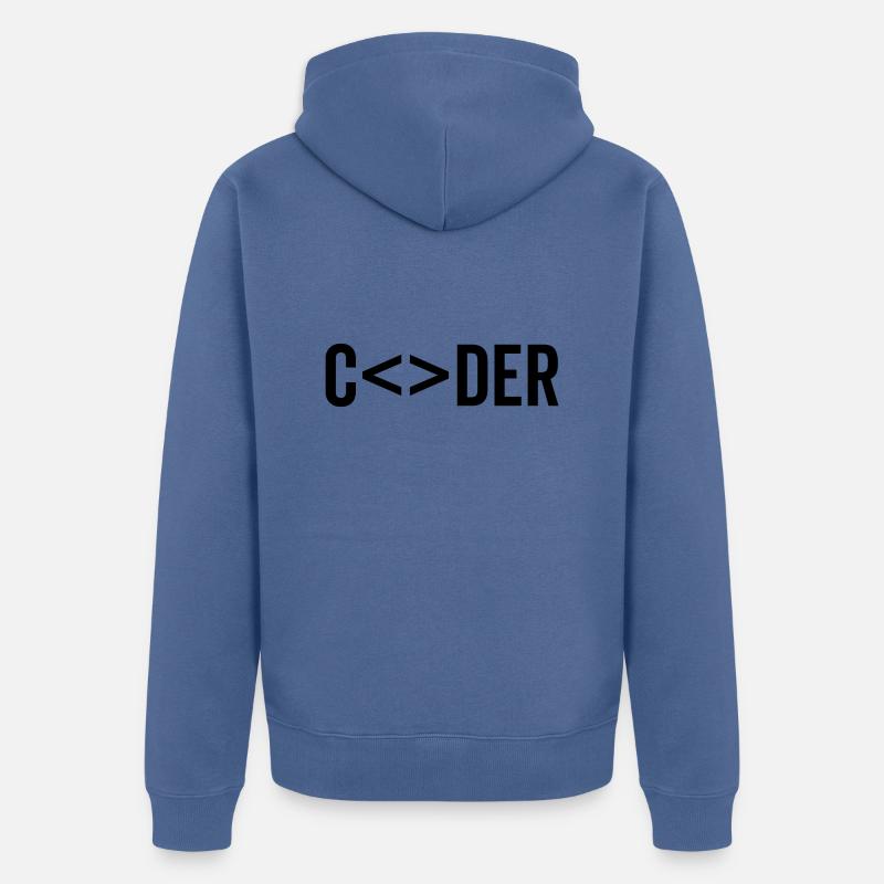 Codeur - Veste à capuche bio Premium Unisexe - bleu pigeon