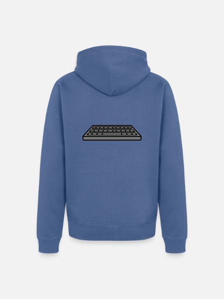 Keyboard Input Computer Design - Unisex Premium Organic Zip Hoodie - stone blue