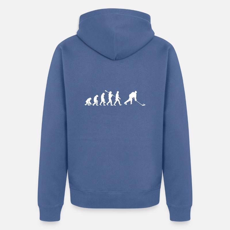 Hockey évolution - Veste à capuche bio Premium Unisexe - bleu pigeon