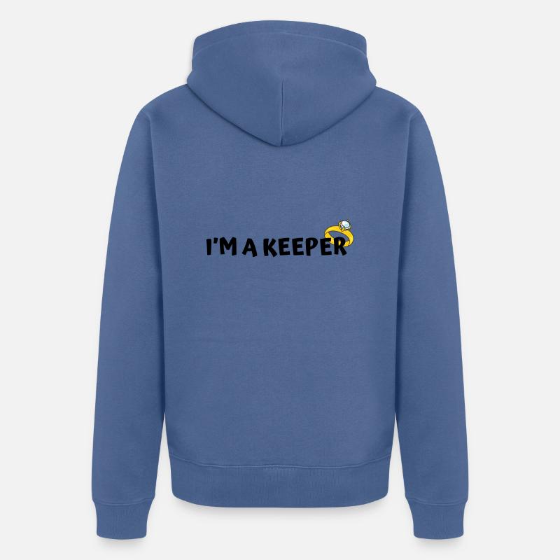 Conception de l’engagement - Veste à capuche bio Premium Unisexe - bleu pigeon