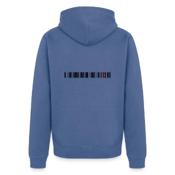 Türkiye - Veste à capuche bio Premium Unisexe - bleu pigeon - Dos - Nico (187cm)