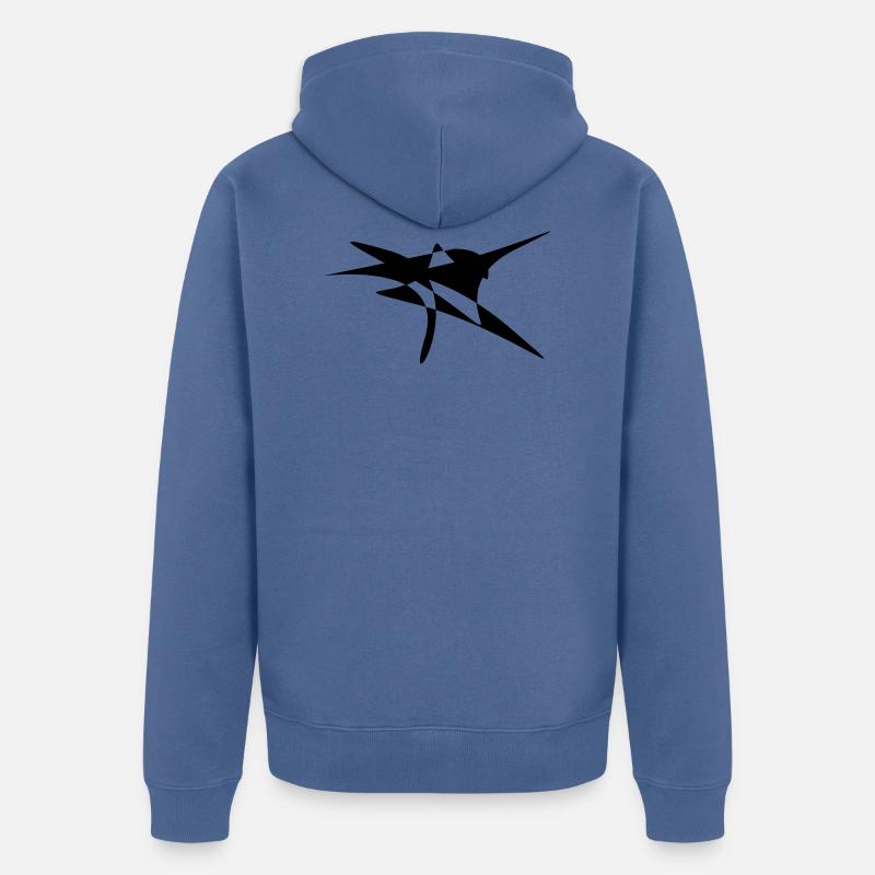 Danse LUN. - Veste à capuche bio Premium Unisexe - bleu pigeon