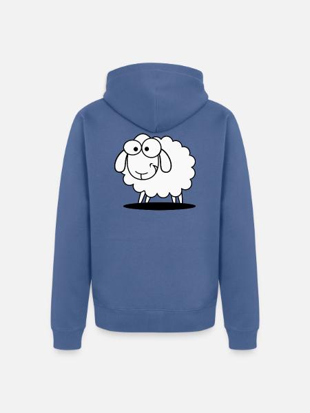 sheep - Unisex Premium Organic Zip Hoodie - stone blue