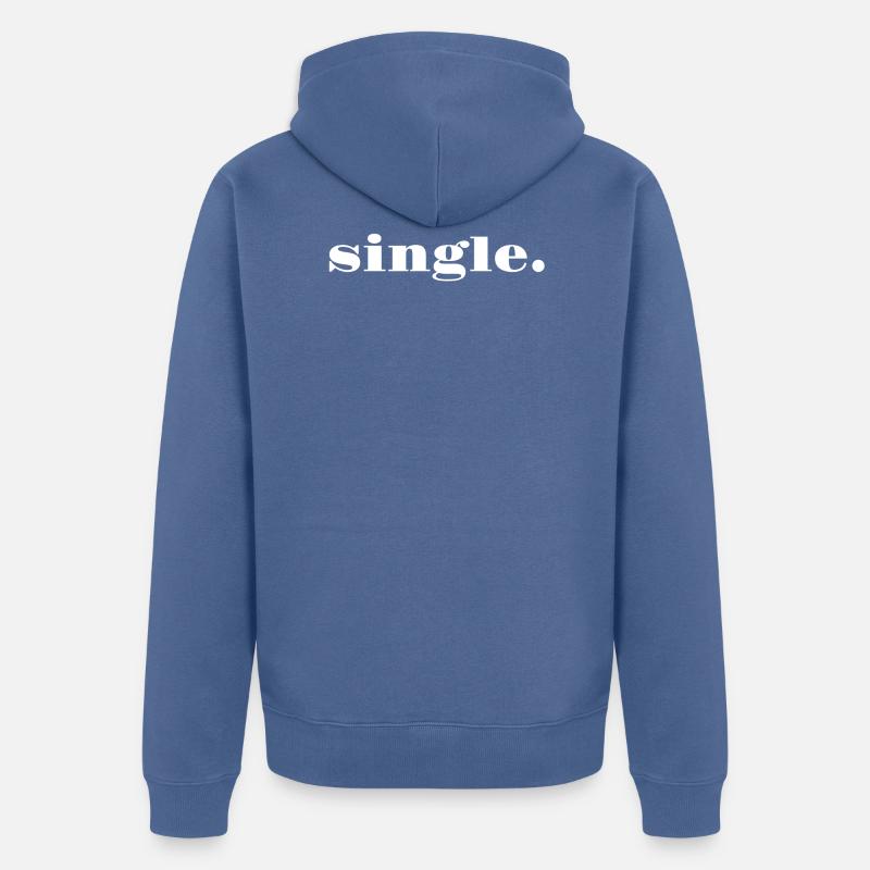 Single - Unisex Premium Bio Zip Hoodie - Taubenblau