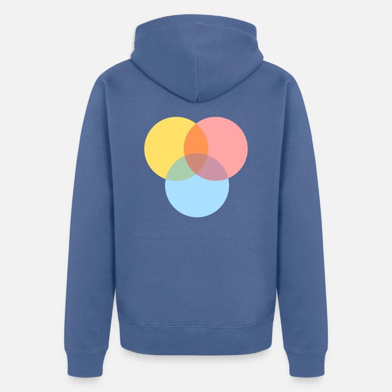 Couleurs de base - Veste à capuche bio Premium Unisexe - bleu pigeon