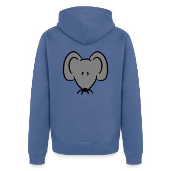 souris souris mignon petit rat rongeur amical - Veste à capuche bio Premium Unisexe - bleu pigeon - Dos - Nico (187cm)